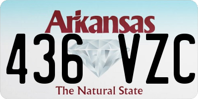 AR license plate 436VZC