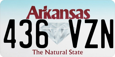 AR license plate 436VZN