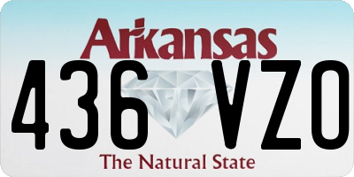AR license plate 436VZO
