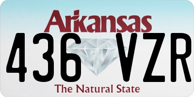 AR license plate 436VZR