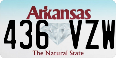AR license plate 436VZW