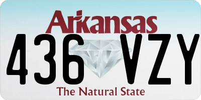 AR license plate 436VZY