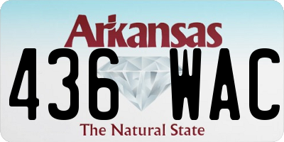 AR license plate 436WAC