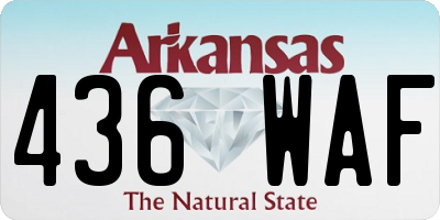 AR license plate 436WAF