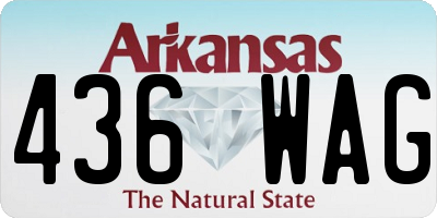 AR license plate 436WAG