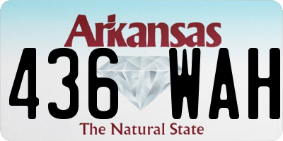 AR license plate 436WAH
