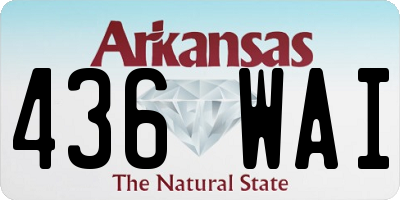AR license plate 436WAI