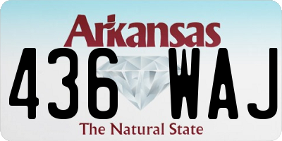 AR license plate 436WAJ