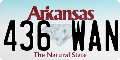AR license plate 436WAN