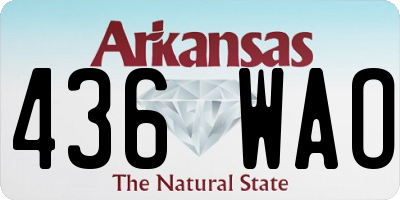 AR license plate 436WAO