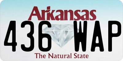 AR license plate 436WAP