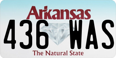 AR license plate 436WAS