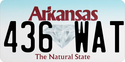 AR license plate 436WAT