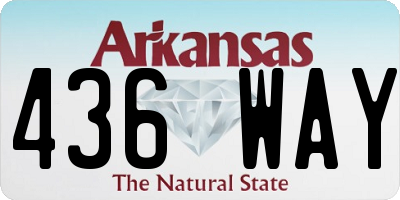 AR license plate 436WAY