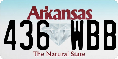 AR license plate 436WBB