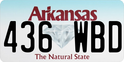 AR license plate 436WBD