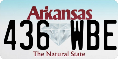 AR license plate 436WBE