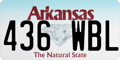 AR license plate 436WBL