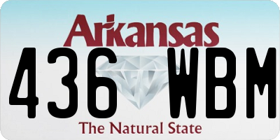 AR license plate 436WBM