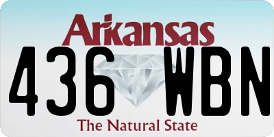 AR license plate 436WBN