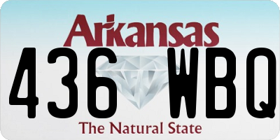 AR license plate 436WBQ