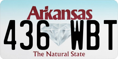 AR license plate 436WBT
