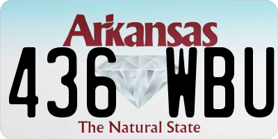 AR license plate 436WBU