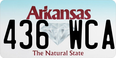 AR license plate 436WCA