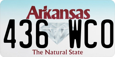 AR license plate 436WCO