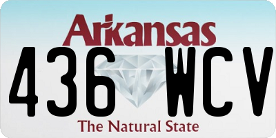 AR license plate 436WCV