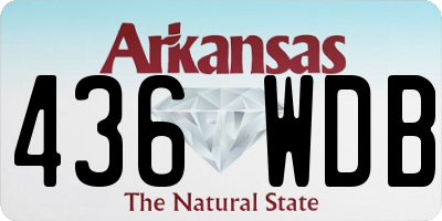 AR license plate 436WDB