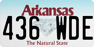 AR license plate 436WDE