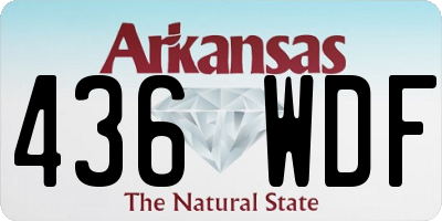 AR license plate 436WDF