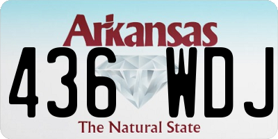 AR license plate 436WDJ