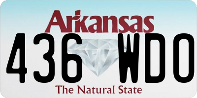 AR license plate 436WDO