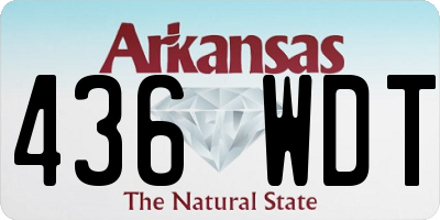 AR license plate 436WDT