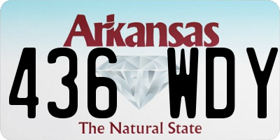 AR license plate 436WDY