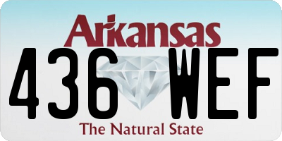 AR license plate 436WEF