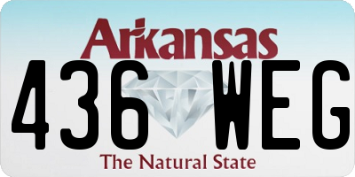 AR license plate 436WEG