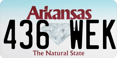 AR license plate 436WEK