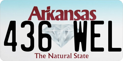 AR license plate 436WEL