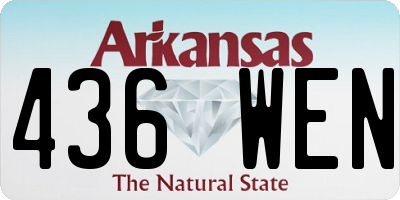 AR license plate 436WEN