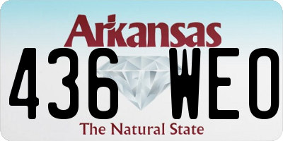 AR license plate 436WEO