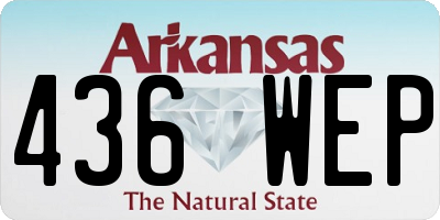 AR license plate 436WEP