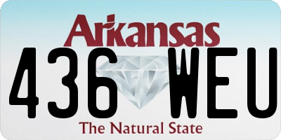 AR license plate 436WEU
