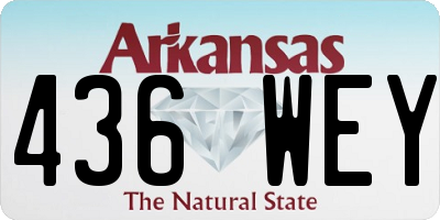 AR license plate 436WEY