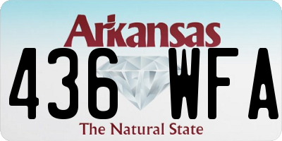 AR license plate 436WFA