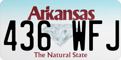 AR license plate 436WFJ