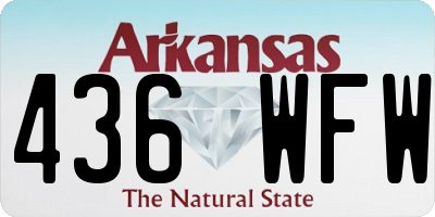 AR license plate 436WFW