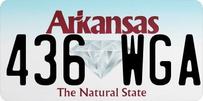 AR license plate 436WGA